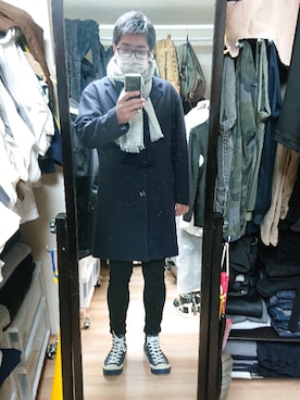 「STUDIOUS（ステュディオス）のアイテム（その他トップス）」を使った、高さん（メンズ・176cm）の冬コーディネート