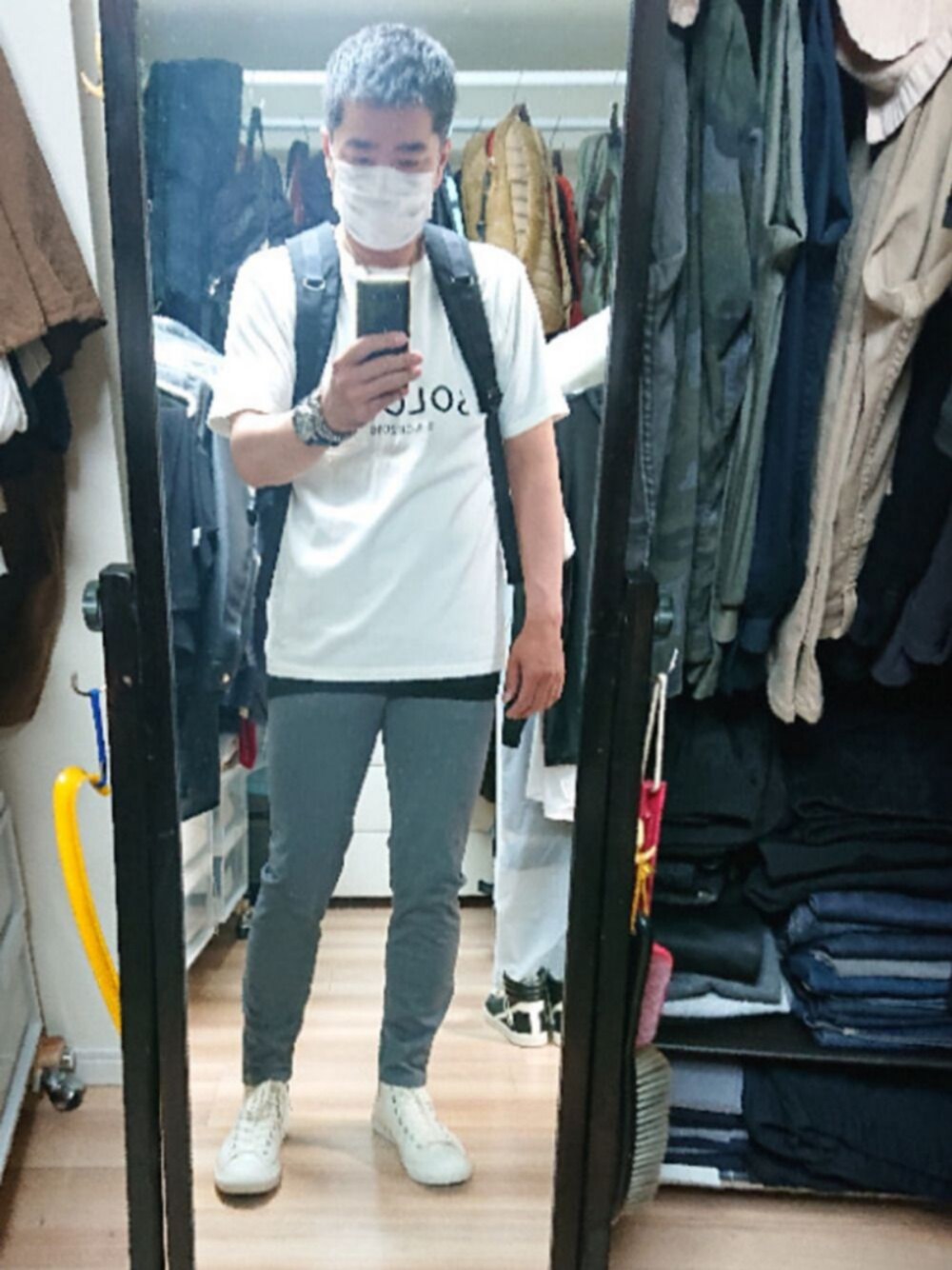 「BEAUTY&YOUTH UNITED ARROWSのBY TC チノ 5ポケット スリムパンツ◆（チノパンツ、グレー系）」を使った、高さん（メンズ・176cm）の秋コーディネートの1枚目の写真