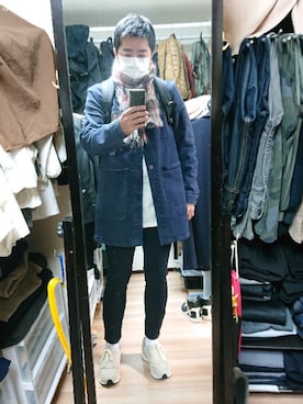 「TAKAHIROMIYASHITATheSoloIst.（タカヒロミヤシタザソロイスト）のアイテム（スニーカー）」を使った、高さん（メンズ・176cm）の冬コーディネート