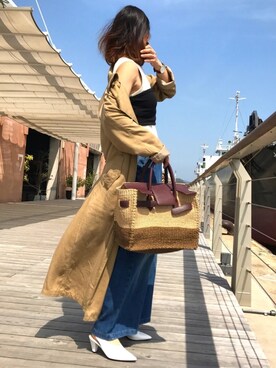 「ドラフトアングリッド」｜「アイテム（ジャケット/アウター）」を使った、arisuさん（レディース・165cm）の春コーディネート