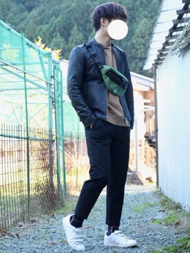「STUDIOUS（ステュディオス）のアイテム（レッグウェア）」を使った、ゆーとさん（メンズ・171cm）の秋コーディネート