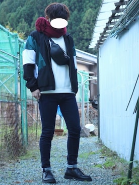 「ワインレッド」｜「アイテム（その他アウター）」を使った、ゆーとさん（メンズ・171cm）の秋コーディネート