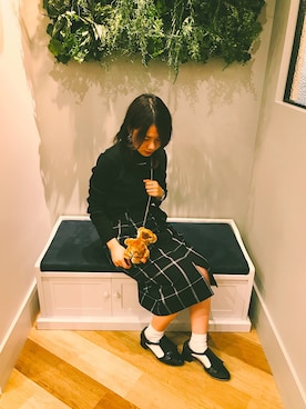 「ACCOMMODE（アコモデ）のアイテム（PC・スマホグッズ/家電）」を使った、D.moeさん（レディース・150cm）の秋コーディネート