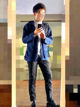 「NANO universe（ナノユニバース）のアイテム（マウンテンパーカー）」を使った、ノリスケさん（メンズ・170cm）の冬コーディネート