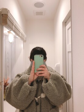 「apres jour（アプレジュール）のアイテム（ダッフルコート）」を使った、mofumofu0830さん（レディース・152cm）の冬コーディネート