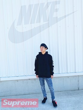 「ストリート服が好き」｜「アイテム（ハンチング/ベレー帽）」を使った、りょうさん（メンズ・172cm）の秋コーディネート