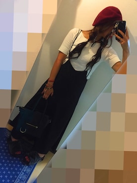 「ジーナシス」｜「アイテム（サロペット/オーバーオール）」を使った、Jさん（レディース・155cm）の秋コーディネート