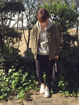 「CONVERSE（コンバース）のconverse（コンバース） ALL STAR OX（オールスターOX）（スニーカー）」を使った、Rico's♡さん（レディース・152cm）の冬コーディネート