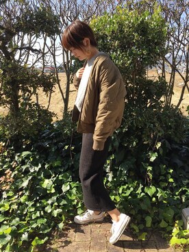 「CONVERSE（コンバース）のconverse（コンバース） ALL STAR OX（オールスターOX）（スニーカー）」を使った、Rico's♡さん（レディース・152cm）の冬コーディネート