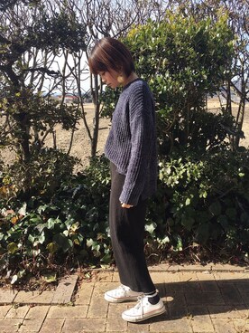 「CONVERSE（コンバース）のconverse（コンバース） ALL STAR OX（オールスターOX）（スニーカー）」を使った、Rico's♡さん（レディース・152cm）の冬コーディネート