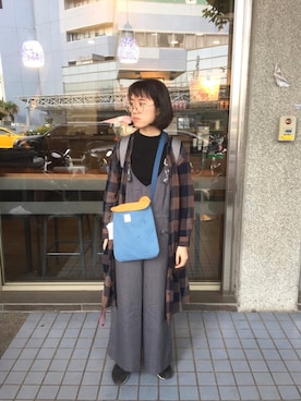 「Taichung」｜「アイテム（オールインワン・サロペット）」を使った、kumokochiuさん（レディース・165cm）の春コーディネート