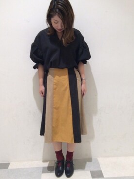 「オリエンタルトラフィック」｜「アイテム（ブーティ）」を使った、ORTR 神戸 マルイ店さん（レディース・163cm）の秋コーディネート