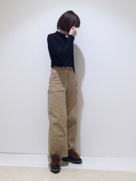 「アイテム（ドレスシューズ、ブルー系）」を使った、ORTR 神戸 マルイ店さん（レディース・163cm）の秋コーディネート