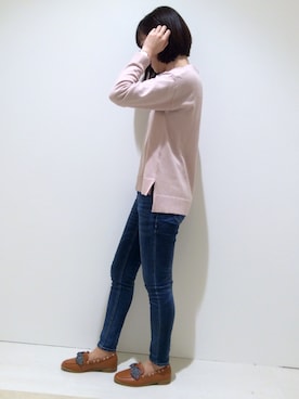 「ORiental TRaffic（オリエンタルトラフィック）のアイテム（ローファー）」を使った、ORTR 神戸 マルイ店さん（レディース・163cm）の春コーディネート
