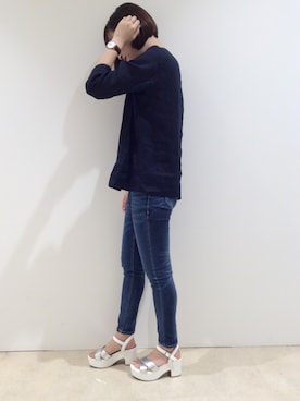「クロスサンダル」｜ORTR 神戸 マルイ店さん（レディース・163cm）の春コーディネート