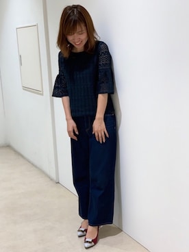 「べっ甲」｜ORTR 神戸 マルイ店さん（レディース・163cm）の秋コーディネート