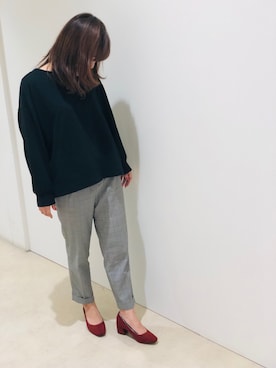 「スエット」｜「アイテム（パンプス）」を使った、ORTR 神戸 マルイ店さん（レディース・163cm）の秋コーディネート