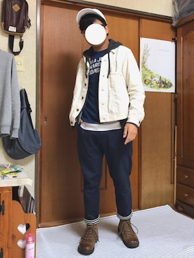 「Needles（ニードルス）のアイテム（デニムジャケット）」を使った、り ょ うさん（メンズ・165cm）の春コーディネート