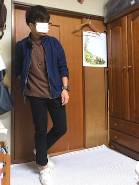 「GAP（ギャップ）のアイテム（ブルゾン）」を使った、り ょ うさん（メンズ・165cm）の春コーディネート