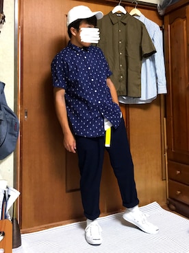 「CONVERSE（コンバース）のCONVERSE (コンバース）　JACK PURCELL　ジャックパーセル　（スニーカー）」を使った、り ょ うさん（メンズ・165cm）の夏コーディネート