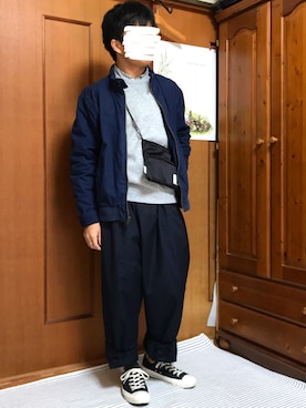 「GAP（ギャップ）のアイテム（ブルゾン）」を使った、り ょ うさん（メンズ・165cm）の秋コーディネート