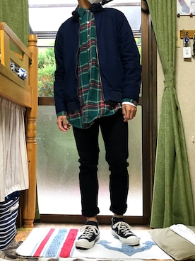 「GAP（ギャップ）のアイテム（ブルゾン）」を使った、り ょ うさん（メンズ・165cm）の秋コーディネート
