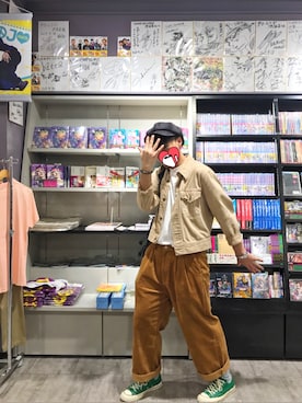 「contribe（コントライブ）のアイテム」を使った、Kin nnnnさん（メンズ・170cm）の秋コーディネート