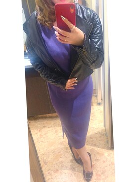 「RESEXXY（リゼクシー）のアイテム（ライダースジャケット）」を使った、Airiさん（レディース・153cm）の春コーディネート