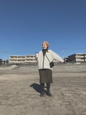 「アイテム（ブルゾン）」を使った、Reina   さん（レディース・149cm・30代）の冬コーディネート