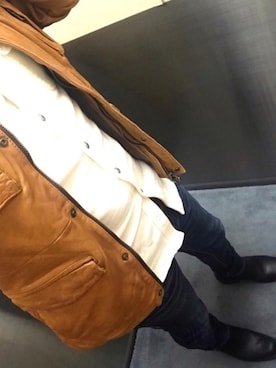 「Alpha Industries（アルファインダストリーズ）のアイテム（ブーツ）」を使った、VellWoodさん（メンズ・167cm）の冬コーディネート