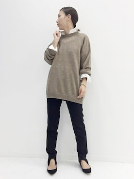 「TOTEME（トーテム）のアイテム」を使った、MIKAさん（レディース・160cm）の秋コーディネート