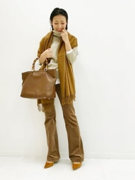 「Carol J.（キャロルジェイ）のアイテム」を使った、MIKAさん（レディース・160cm）の冬コーディネート