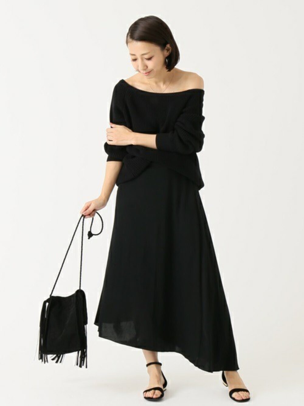 DEUXIEME CLASSE - 【美品】PAN OFFSHOULDER KNIT off shoulder S/T（ニット／セーター）｜Deuxieme Classe
