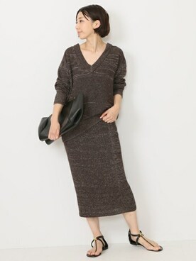 「VICINI（ヴィッチーニ）のアイテム」を使った、MIKAさん（レディース・160cm）の春コーディネート