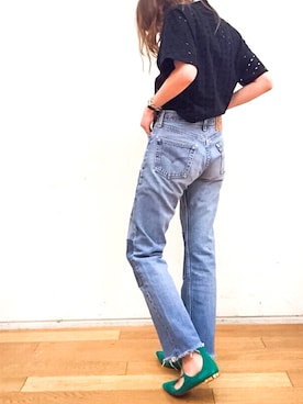 「Aquazzura（アクアズーラ）のアイテム」を使った、satocoさん（レディース・165cm）の夏コーディネート