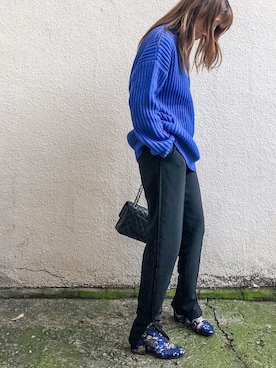 「DRIES VAN NOTEN（ドリスヴァンノッテン）のアイテム（シューズ）」を使った、satocoさん（レディース・165cm）の冬コーディネート