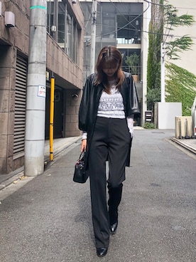 「DRIES VAN NOTEN（ドリスヴァンノッテン）のアイテム（シューズ）」を使った、satocoさん（レディース・165cm）の秋コーディネート