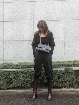「DRIES VAN NOTEN（ドリスヴァンノッテン）のアイテム（シューズ）」を使った、satocoさん（レディース・165cm）の秋コーディネート
