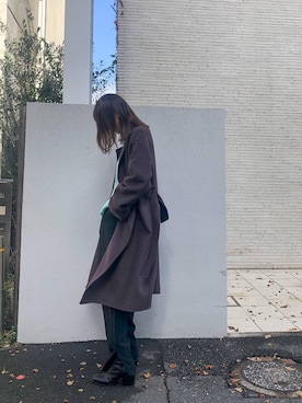 「DRIES VAN NOTEN（ドリスヴァンノッテン）のアイテム（シューズ）」を使った、satocoさん（レディース・165cm）の冬コーディネート