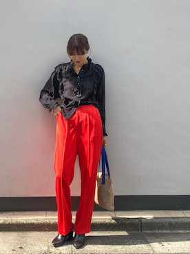 「DRIES VAN NOTEN（ドリスヴァンノッテン）のアイテム（シューズ）」を使った、satocoさん（レディース・165cm）の春コーディネート
