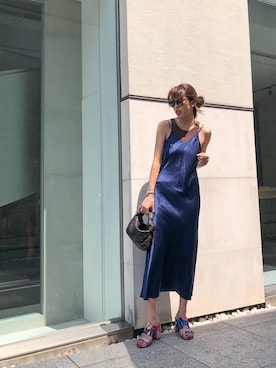 「DRIES VAN NOTEN（ドリスヴァンノッテン）のアイテム（シューズ）」を使った、satocoさん（レディース・165cm）の夏コーディネート