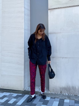 「PRADA（プラダ）のアイテム」を使った、satocoさん（レディース・165cm）の秋コーディネート