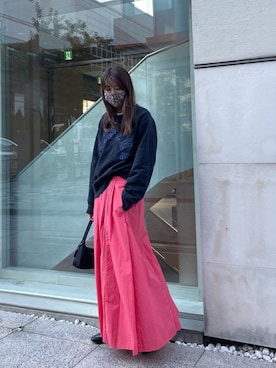 「PRADA（プラダ）のアイテム」を使った、satocoさん（レディース・165cm）の冬コーディネート