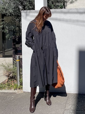 「DRIES VAN NOTEN（ドリスヴァンノッテン）のアイテム（シューズ）」を使った、satocoさん（レディース・165cm）の春コーディネート