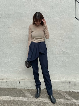「DRIES VAN NOTEN（ドリスヴァンノッテン）のアイテム（パンツ）」を使った、satocoさん（レディース・165cm）の春コーディネート
