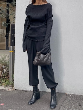 「DRIES VAN NOTEN（ドリスヴァンノッテン）のアイテム（シューズ）」を使った、satocoさん（レディース・165cm）の春コーディネート