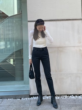 「PRADA（プラダ）のアイテム」を使った、satocoさん（レディース・165cm）の春コーディネート