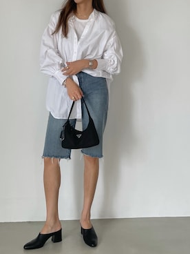 「PRADA（プラダ）のアイテム」を使った、satocoさん（レディース・165cm）の夏コーディネート