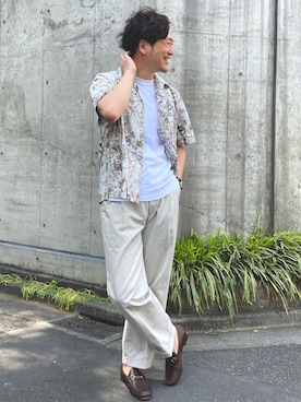 「HAND ROOM（ハンドルーム）のアイテム」を使った、りつ@ファンプさん（メンズ・180cm）の春コーディネート