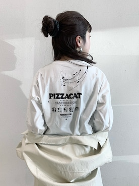 「抜き襟」｜「アイテム（ジャケット/アウター）」を使った、MATSUさん（レディース・158cm）の冬コーディネート